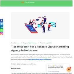 Tips to Search For a Reliable Digital Marketing Agency in Melbourne - Citiyano De