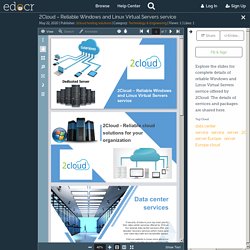 2Cloud – Reliable Windows and Linux Virtual Servers service
