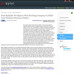 Leading Wordpress Hosting Company