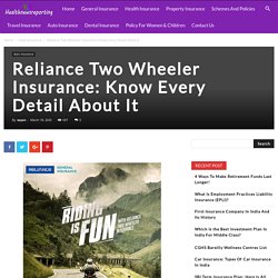 Reliance Two Wheeler Insurance: Know Every Detail About It - Your Guide to Insurance