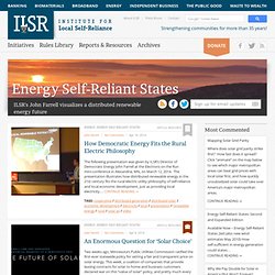 Energy Self Reliant States