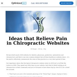 Ideas that Relieve Pain in Chiropractic Websites