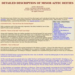 Aztec Religion - AZTEC GODS - Aztecs of Mexico History