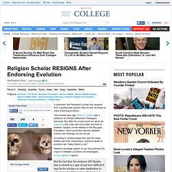 Religion Scholar RESIGNS After Endorsing Evolution