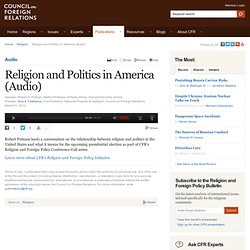 Religion and Politics in America (Audio)