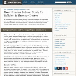 Online Religion & Theology Degree Programs