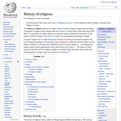 History of religions
