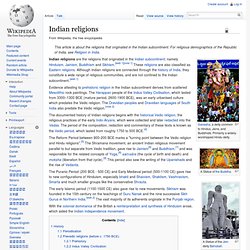 Indian religions
