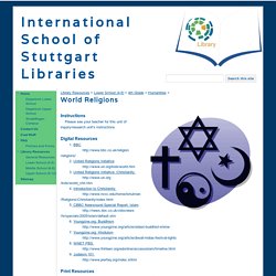 World Religions - International School of Stuttgart Libraries