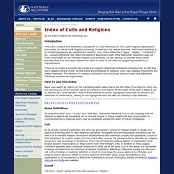 Fellowship, Inc. - Index of Cults and Religions