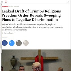 Leaked Draft of Trump’s Religious Freedom Order Reveals Sweeping Plans to Legalize Discrimination