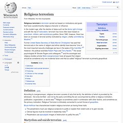 Religious terrorism