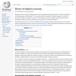 Theory of religious economy