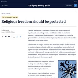 Religious freedom should be protected