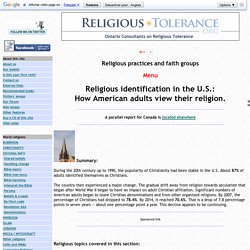 Religious identification in the U.S.