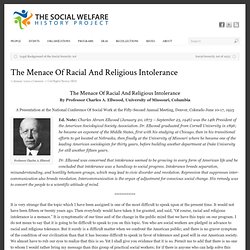 The Menace Of Racial And Religious Intolerance - Social Welfare History Project