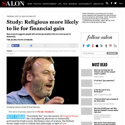Study: Religious more likely to lie for financial gain