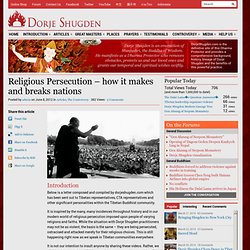 Religious Persecution – how it makes and breaks nations : Dorje Shugden and Dalai Lama – Spreading Dharma Together