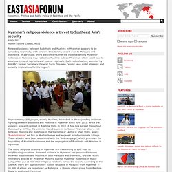 Myanmar’s religious violence a threat to Southeast Asia’s security