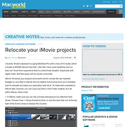 Relocate your iMovie projects