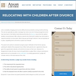 Relocating with Children after Divorce