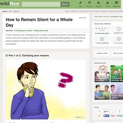 How to Remain Silent for a Whole Day - 7 Easy Steps