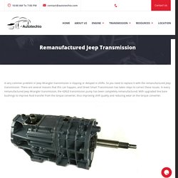 Remanufactured Jeep Transmission at affordable price-