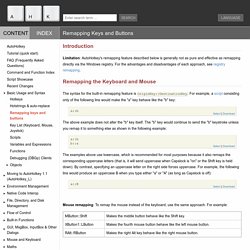 Remapping Keys and Buttons