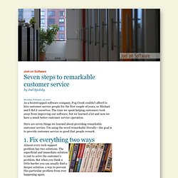 Seven steps to remarkable customer service