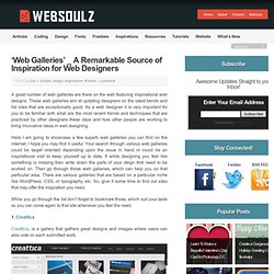'Web Galleries' _ A Remarkable Source of Inspiration for Web Designers