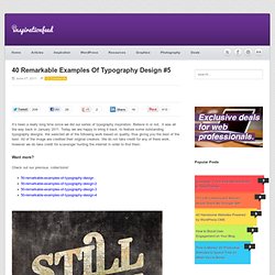 40 Remarkable Examples Of Typography Design #5
