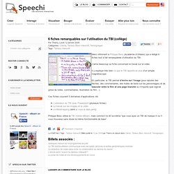 6 fiches remarquables sur l’utilisation du TBI (collège)