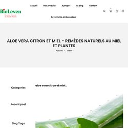 aloe vera citron et miel - remèdes naturels au miel et plantes – Bioleven