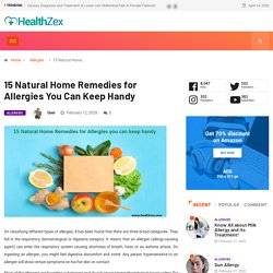 15 Natural Home Remedies for Allergies