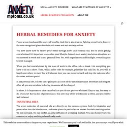 Herbal Remedies for Anxiety