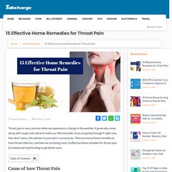 Effective Home Remedies for Throat Pain