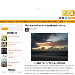 Five Remedies for Stormy Emotions