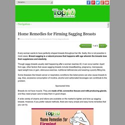 Home Remedies for Firming Sagging Breasts