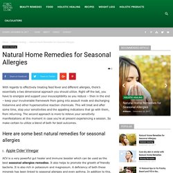 Natural Home Remedies for Seasonal Allergies