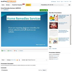 Home Remedies Services