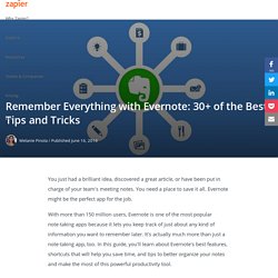 Remember Everything with Evernote: 30+ of the Best Tips and Tricks