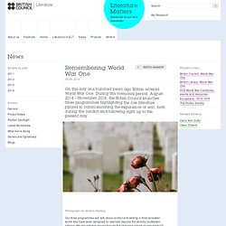 Remembering World War One