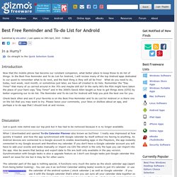 Best Free Reminder and To-do List for Android