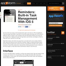 Reminders: Built-in Task Management With iOS 5