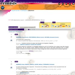 REMISIS - Base de données bibliograpique