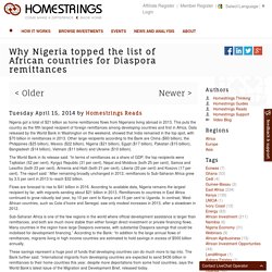 Why Nigeria topped the list of African countries for Diaspora remittances - Homestrings