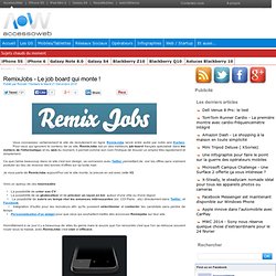 RemixJobs - Le job board qui monte !