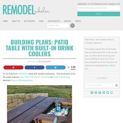 Building Plans: Patio Table with Built-in Drink Coolers