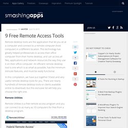 9 Free Remote Access Tools