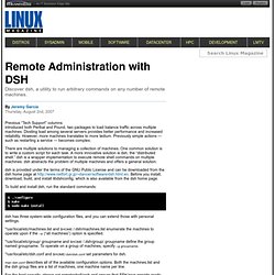 Remote Administration with DSH